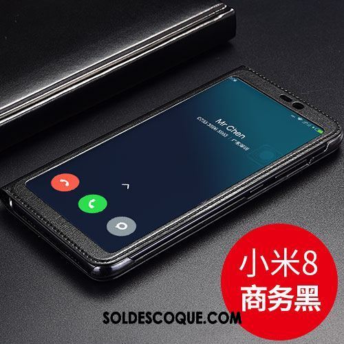 Coque Xiaomi Mi 8 Étui En Cuir Bleu Marin Clamshell Tout Compris Petit En Vente