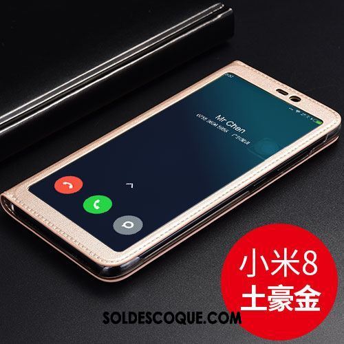 Coque Xiaomi Mi 8 Étui En Cuir Bleu Marin Clamshell Tout Compris Petit En Vente