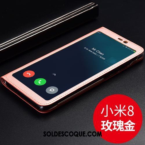 Coque Xiaomi Mi 8 Étui En Cuir Bleu Marin Clamshell Tout Compris Petit En Vente
