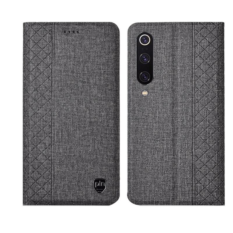 Coque Xiaomi Mi 9 Bleu Protection Plaid Téléphone Portable Étui En Cuir Soldes