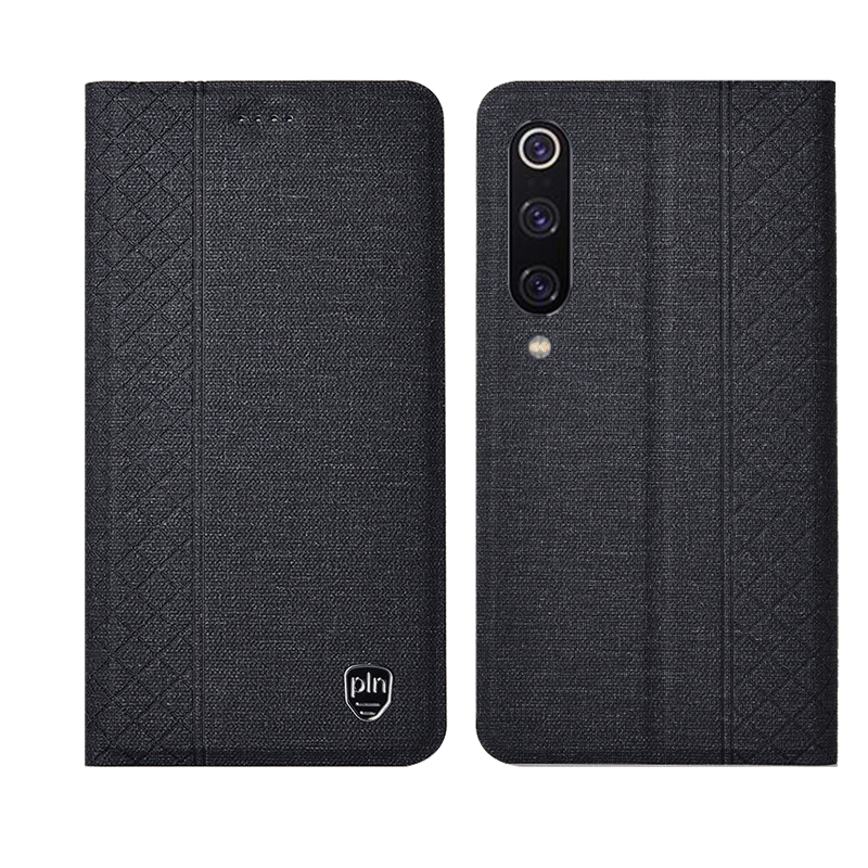 Coque Xiaomi Mi 9 Bleu Protection Plaid Téléphone Portable Étui En Cuir Soldes