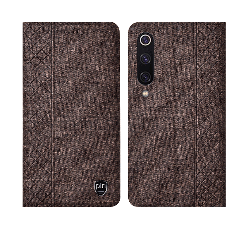 Coque Xiaomi Mi 9 Bleu Protection Plaid Téléphone Portable Étui En Cuir Soldes