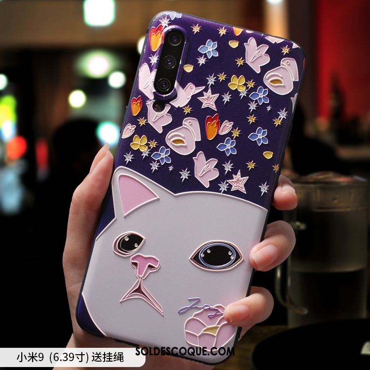 Coque Xiaomi Mi 9 Charmant Tout Compris Très Mince Délavé En Daim Fluide Doux Pas Cher