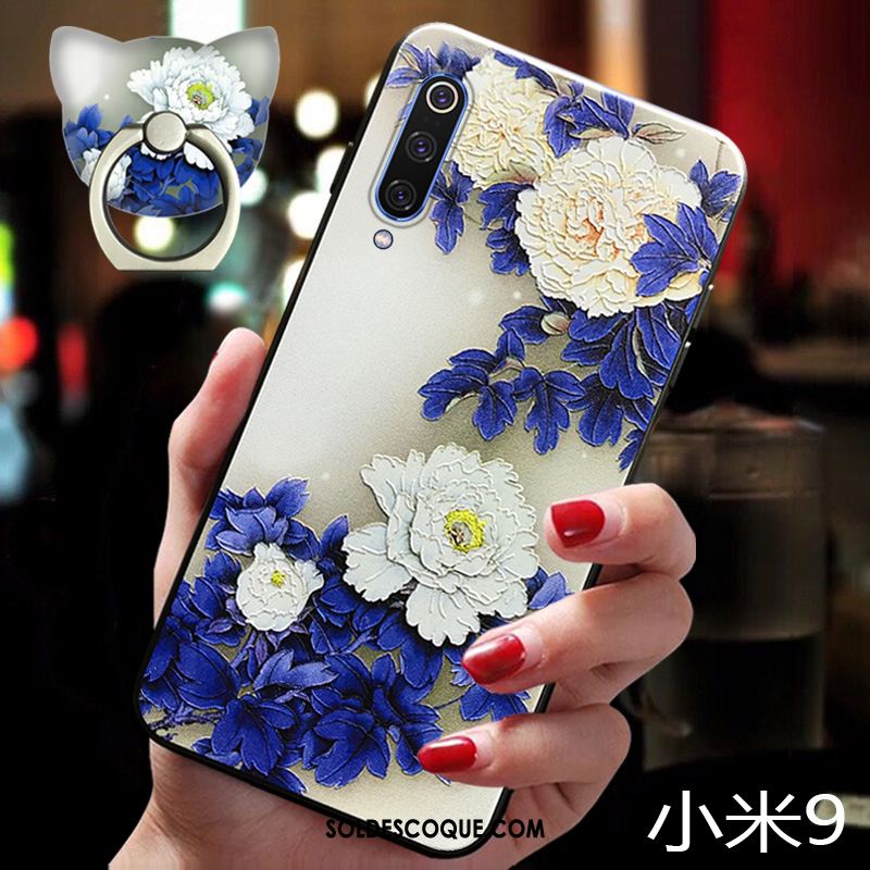 Coque Xiaomi Mi 9 Fleur Tout Compris Incassable Fluide Doux Vent Pas Cher