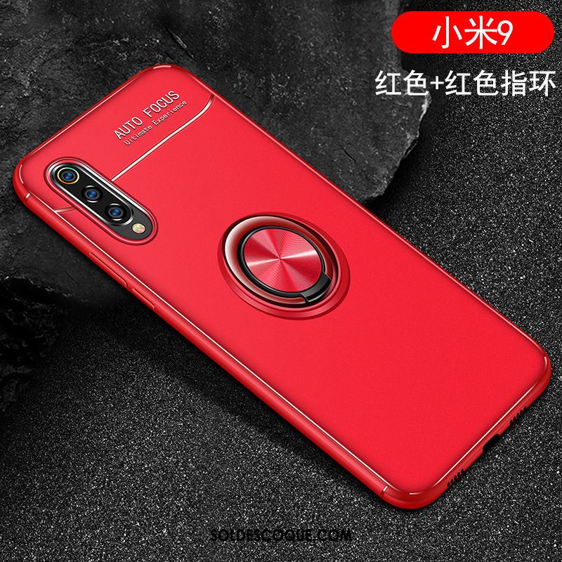 Coque Xiaomi Mi 9 Fluide Doux Magnétisme Étui Silicone Une Agrafe En Vente