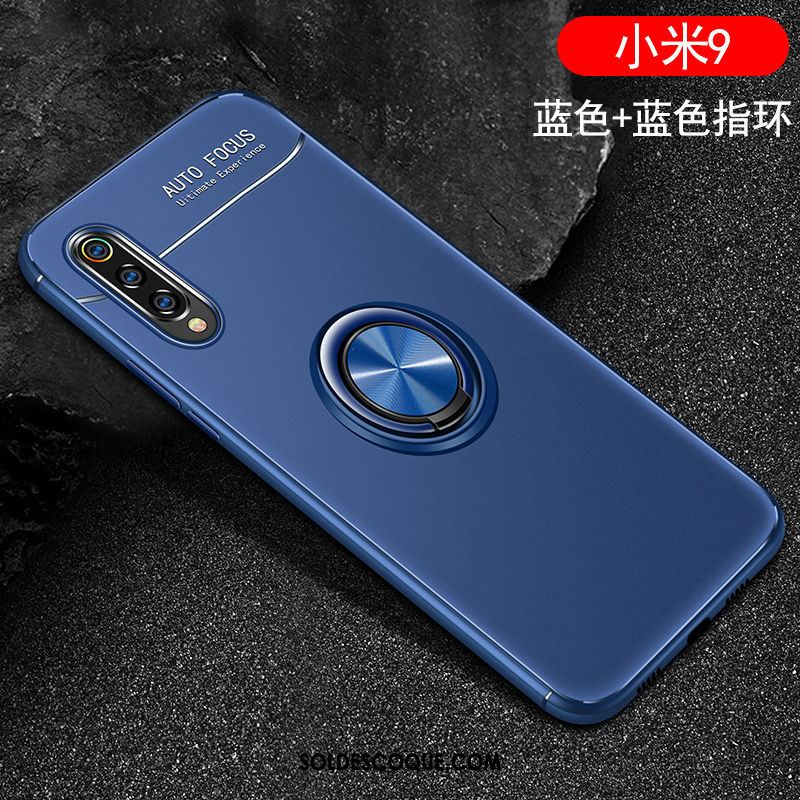 Coque Xiaomi Mi 9 Fluide Doux Magnétisme Étui Silicone Une Agrafe En Vente