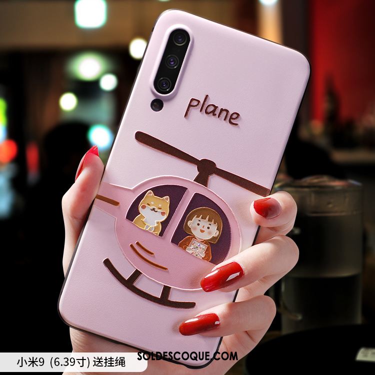 Coque Xiaomi Mi 9 Incassable Blanc Créatif Très Mince Modèle Fleurie Pas Cher