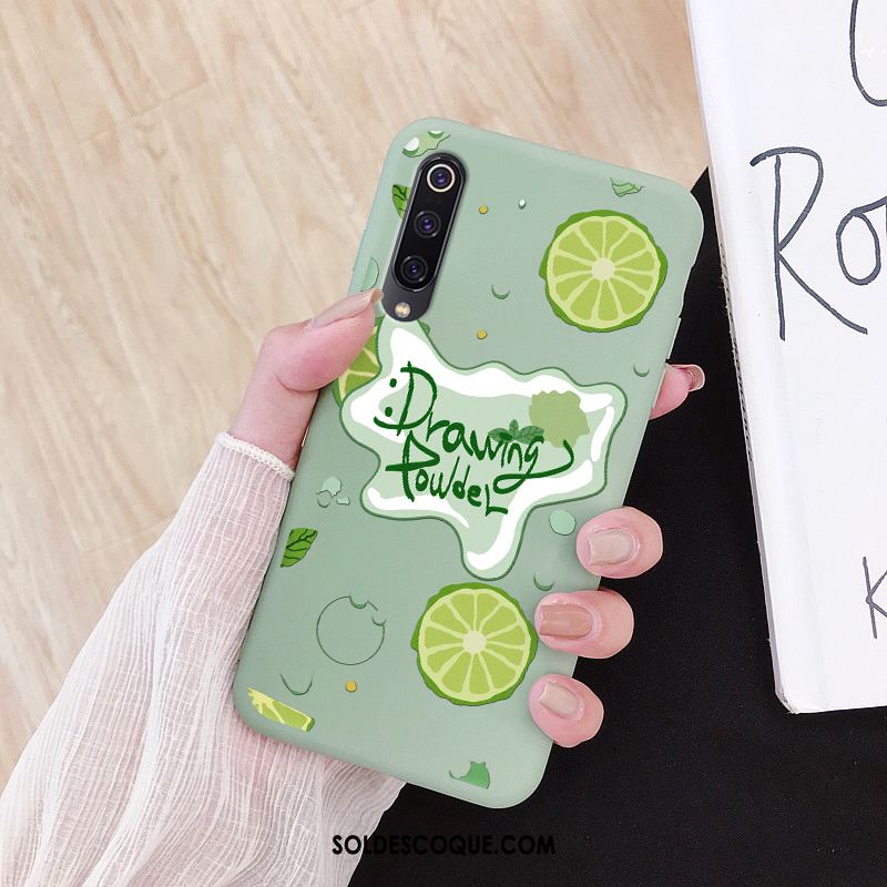 Coque Xiaomi Mi 9 Lite Créatif Jeunesse Vert Fluide Doux Bleu Housse En Vente