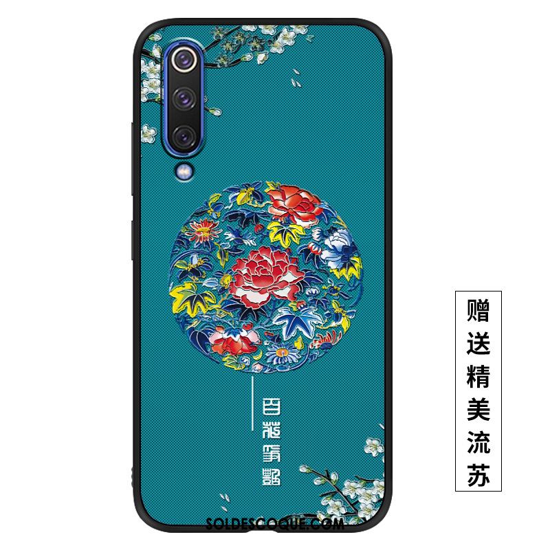 Coque Xiaomi Mi 9 Lite Palais Incassable Délavé En Daim Personnalisé Bleu En Ligne