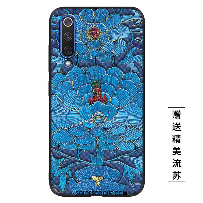 Coque Xiaomi Mi 9 Lite Palais Incassable Délavé En Daim Personnalisé Bleu En Ligne