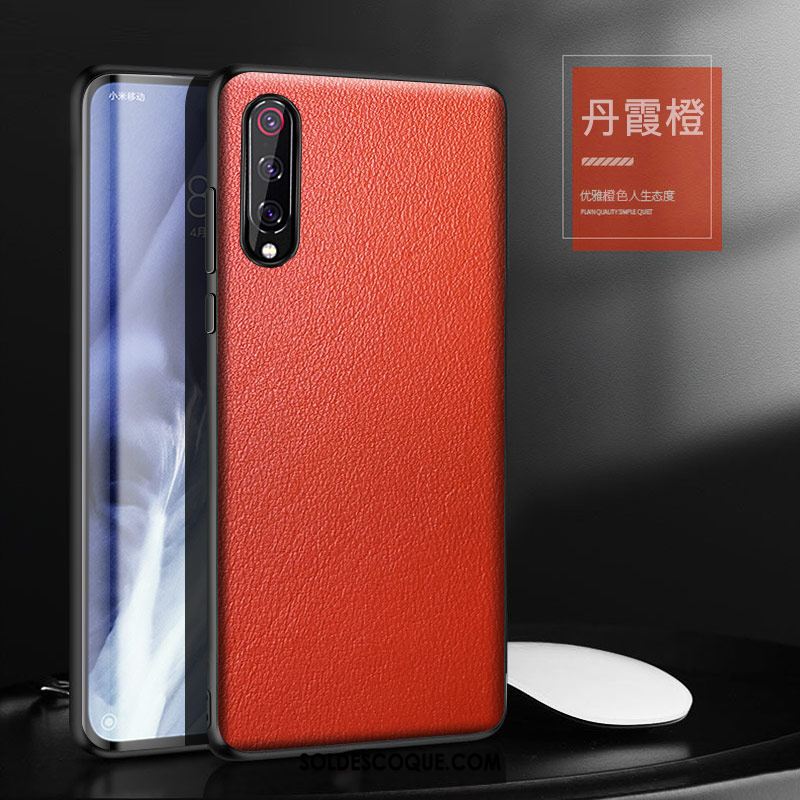 Coque Xiaomi Mi 9 Lite Très Mince Tout Compris Cuir Haut Net Rouge Luxe En Vente