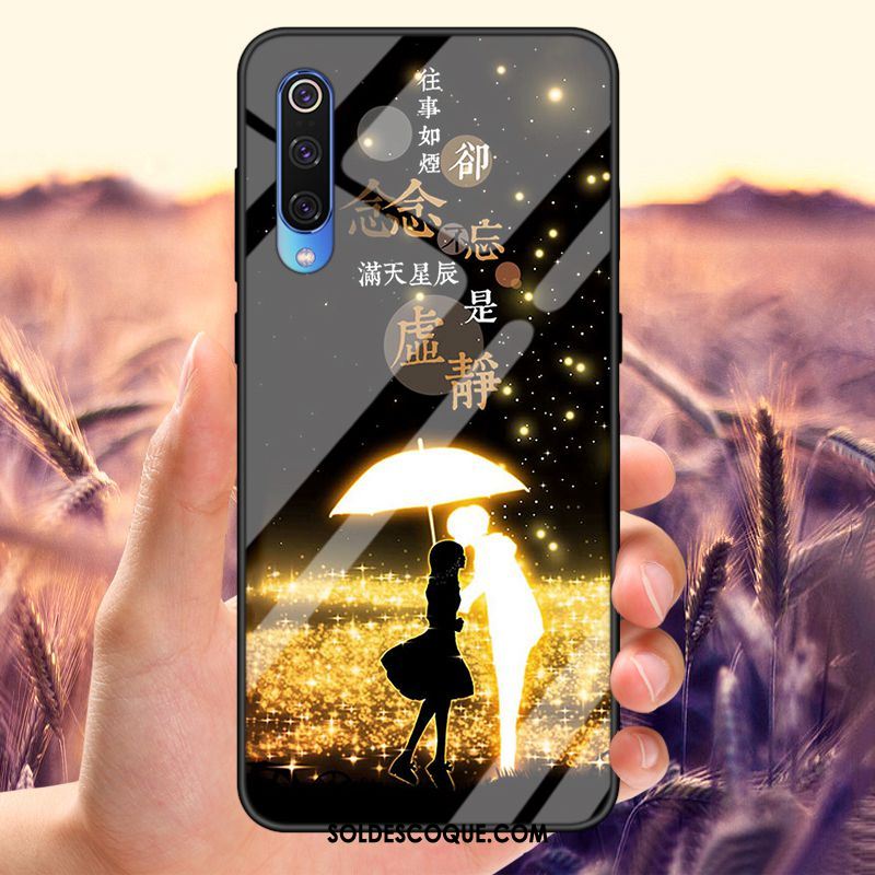 Coque Xiaomi Mi 9 Lite Téléphone Portable Verre Trempé Étui Tout Compris Amoureux Housse Pas Cher