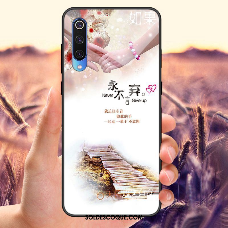 Coque Xiaomi Mi 9 Lite Téléphone Portable Verre Trempé Étui Tout Compris Amoureux Housse Pas Cher