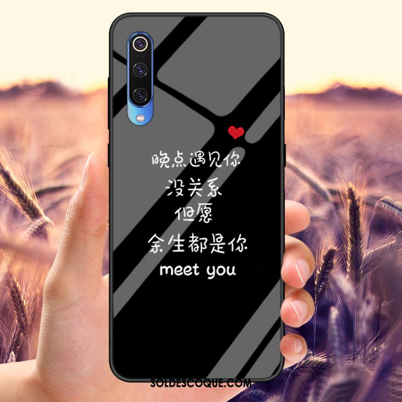 Coque Xiaomi Mi 9 Lite Téléphone Portable Verre Trempé Étui Tout Compris Amoureux Housse Pas Cher