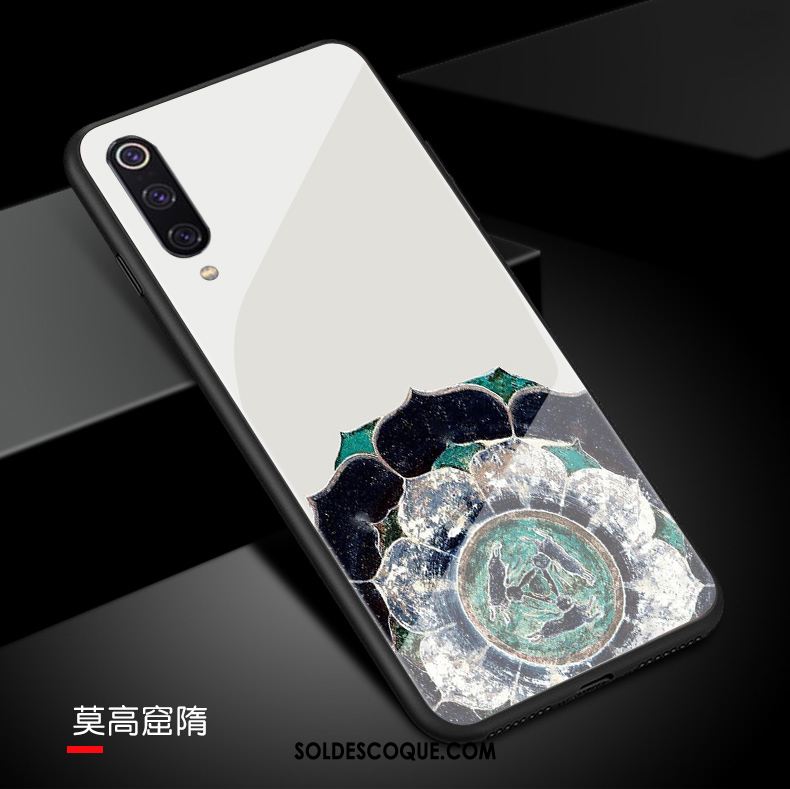 Coque Xiaomi Mi 9 Personnalité Verre Trempé Art Amoureux Silicone Pas Cher