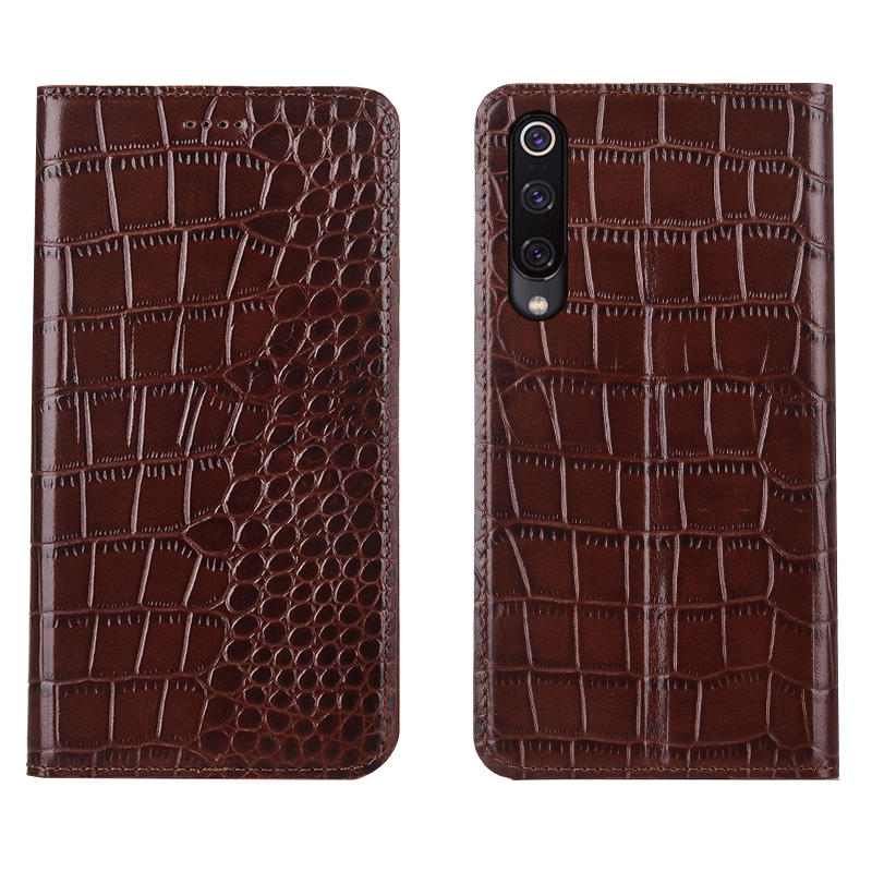 Coque Xiaomi Mi 9 Petit Protection Crocodile Rouge Étui En Ligne