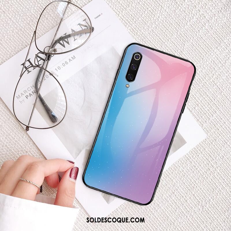 Coque Xiaomi Mi 9 Rouge Verre Très Mince Net Rouge Amoureux Housse Soldes