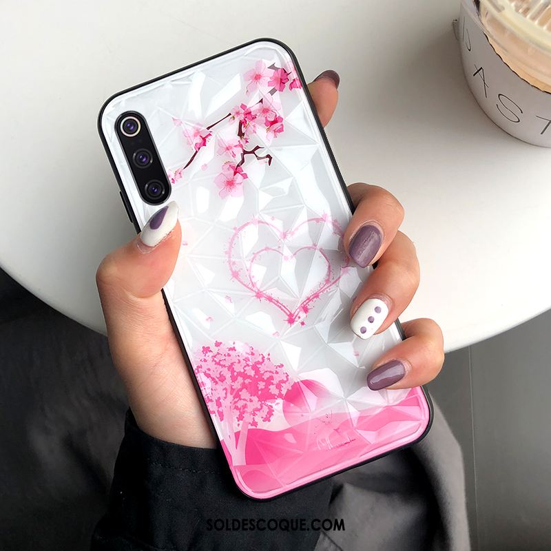 Coque Xiaomi Mi 9 Se Petit Violet Bleu Modèle Fleurie Créatif Soldes