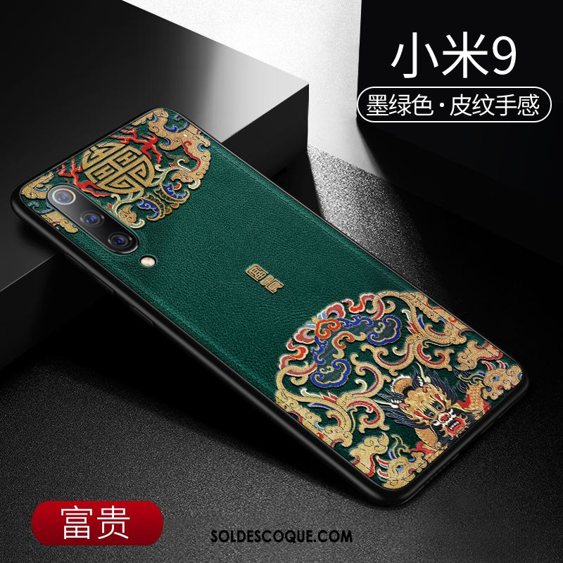 Coque Xiaomi Mi 9 Tendance Modèle Fleurie Cuir Personnalité Téléphone Portable En Vente