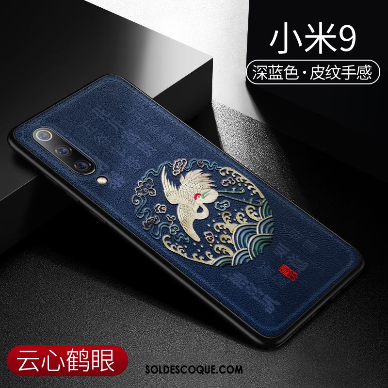 Coque Xiaomi Mi 9 Tendance Modèle Fleurie Cuir Personnalité Téléphone Portable En Vente