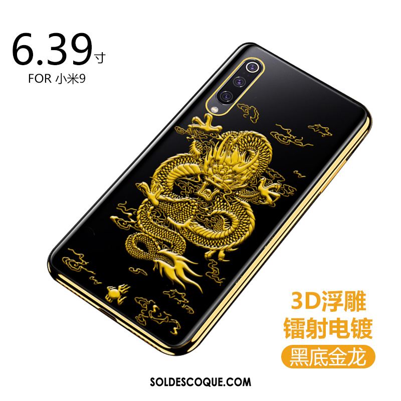 Coque Xiaomi Mi 9 Tout Compris Luxe Transparent Or Protection En Vente