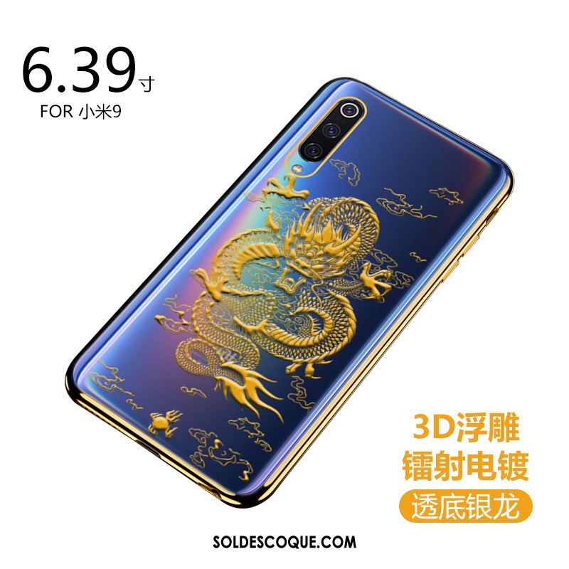 Coque Xiaomi Mi 9 Tout Compris Luxe Transparent Or Protection En Vente