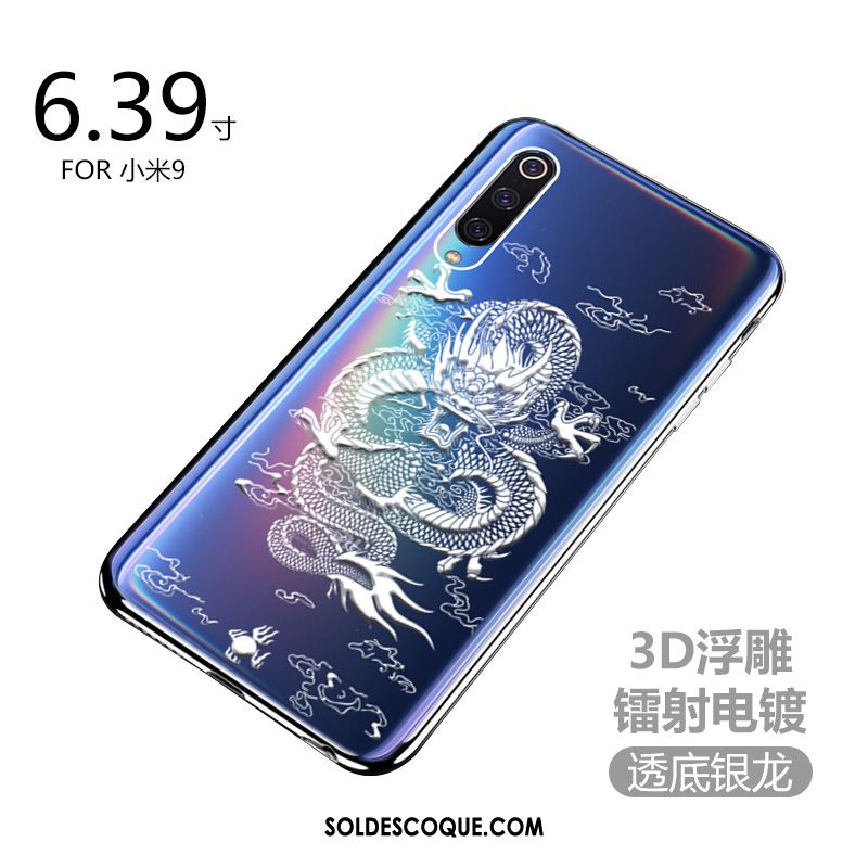 Coque Xiaomi Mi 9 Tout Compris Luxe Transparent Or Protection En Vente