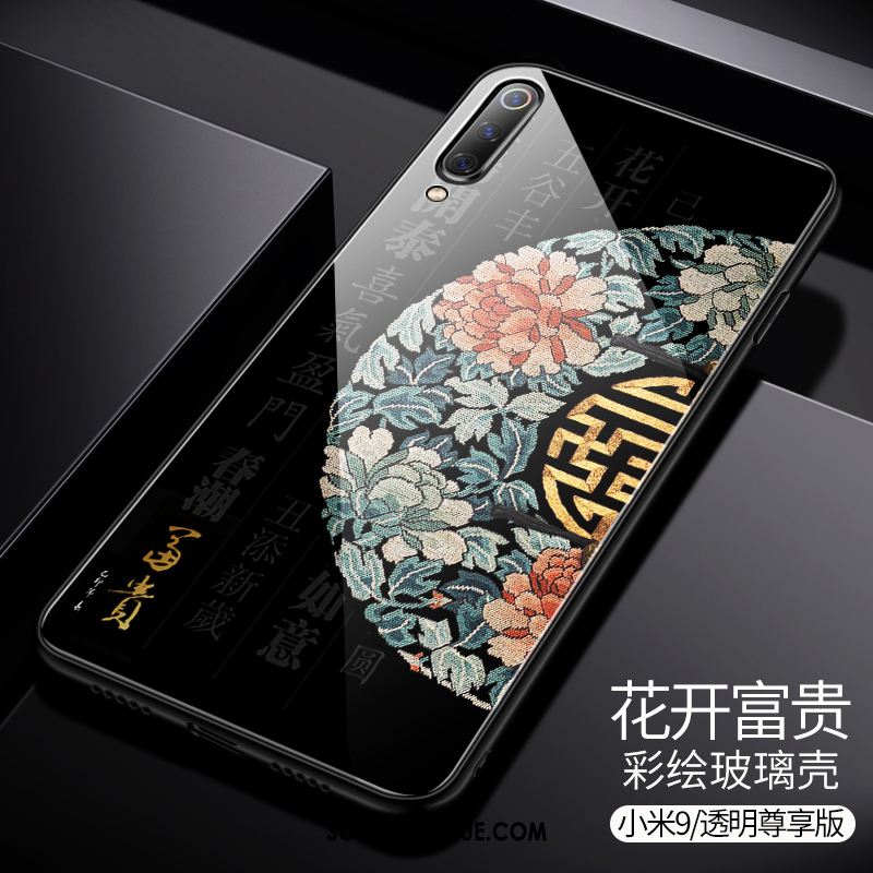 Coque Xiaomi Mi 9 Transparent Difficile Noir Téléphone Portable Marque De Tendance France