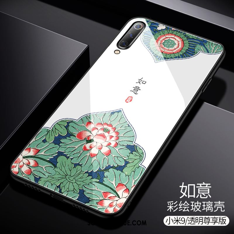 Coque Xiaomi Mi 9 Transparent Difficile Noir Téléphone Portable Marque De Tendance France