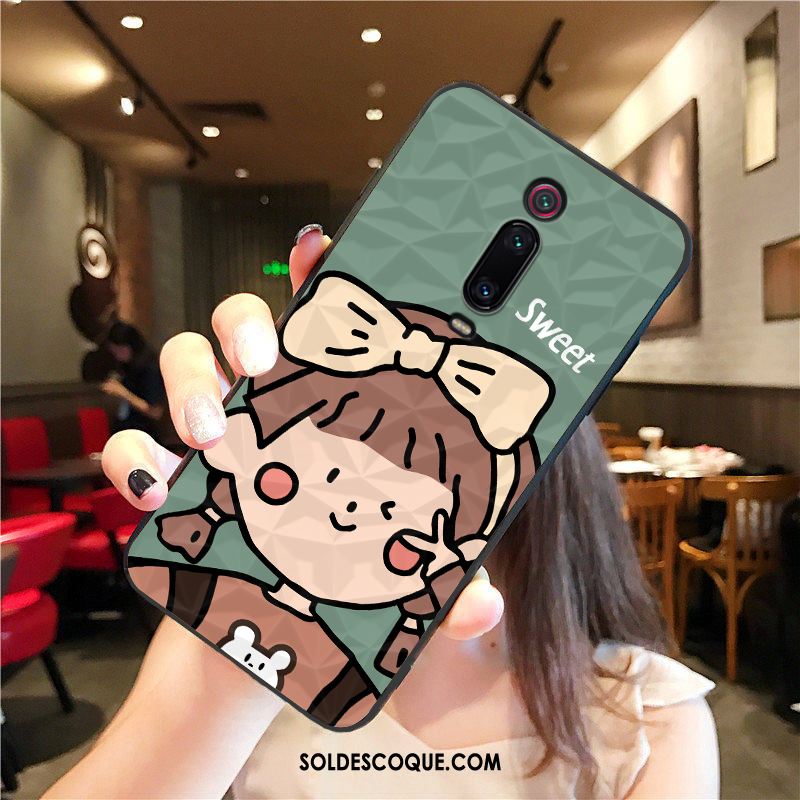 Coque Xiaomi Mi 9t Incassable Dessin Animé Vert Petit Étui Soldes