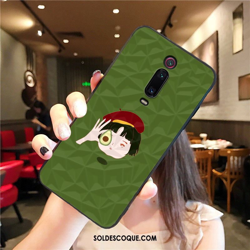 Coque Xiaomi Mi 9t Incassable Dessin Animé Vert Petit Étui Soldes