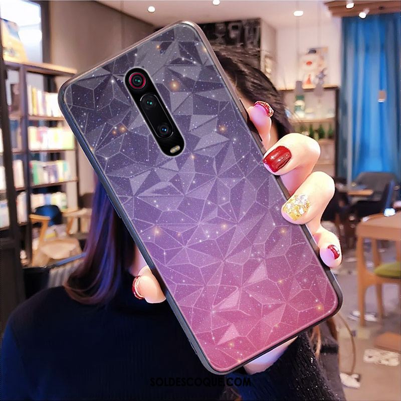 Coque Xiaomi Mi 9t Pro Téléphone Portable Rouge Modèle Fleurie Ornements Suspendus Étoile En Ligne