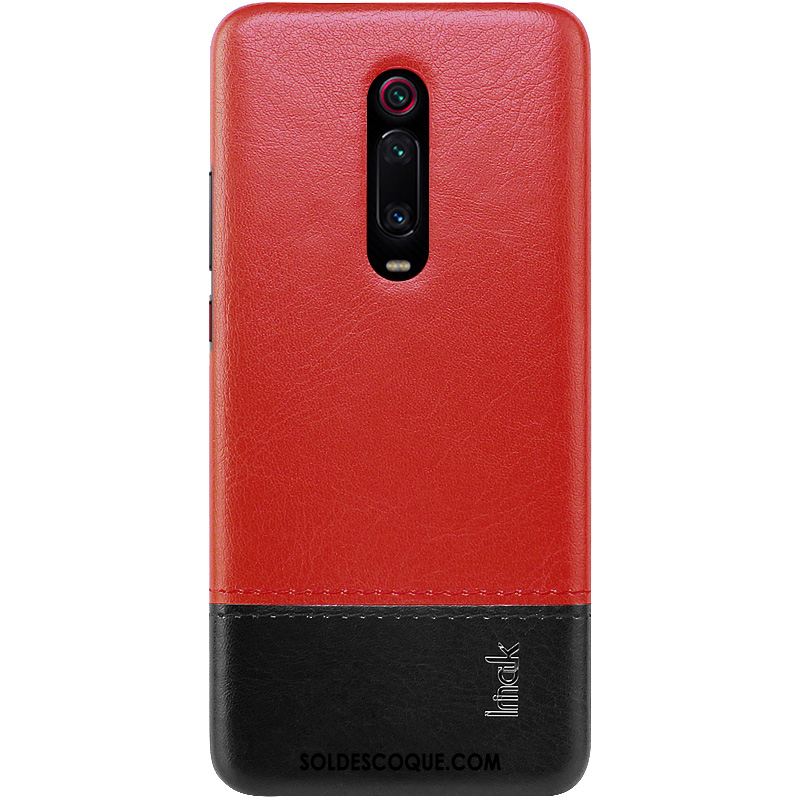 Coque Xiaomi Mi 9t Protection Noir Rouge Étui En Cuir Téléphone Portable En Vente