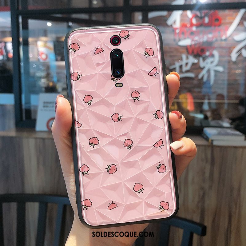 Coque Xiaomi Mi 9t Rouge Étui Fluide Doux Téléphone Portable Incassable Pas Cher