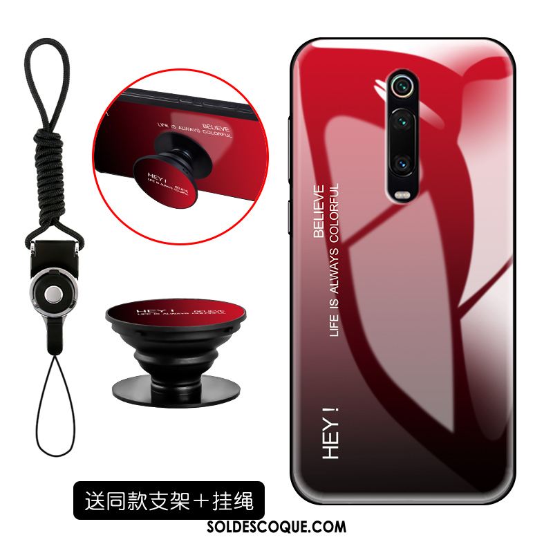 Coque Xiaomi Mi 9t Tendance Silicone Net Rouge Étui Incassable En Ligne