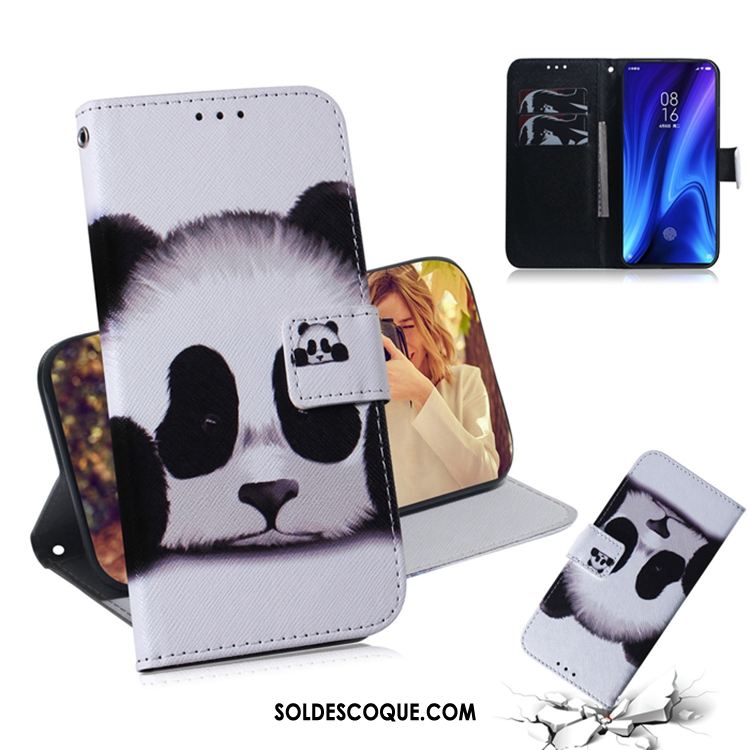 Coque Xiaomi Mi 9t Téléphone Portable Blanc Étui En Cuir Clamshell Petit En Ligne