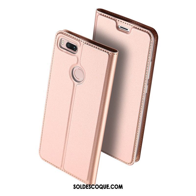 Coque Xiaomi Mi A1 Carte Étui En Cuir Support Bleu Marin Téléphone Portable Soldes