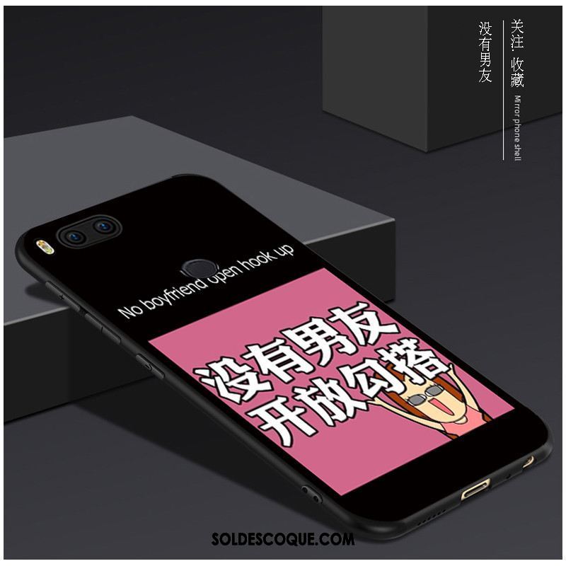 Coque Xiaomi Mi A1 Délavé En Daim Protection Petit Net Rouge Personnalité Soldes