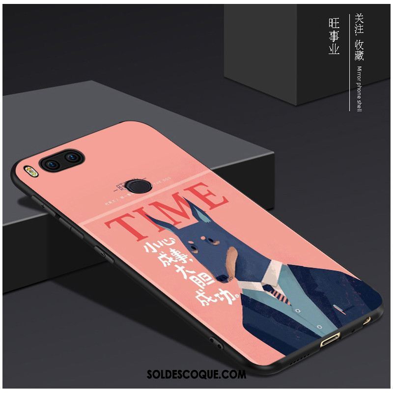 Coque Xiaomi Mi A1 Délavé En Daim Protection Petit Net Rouge Personnalité Soldes