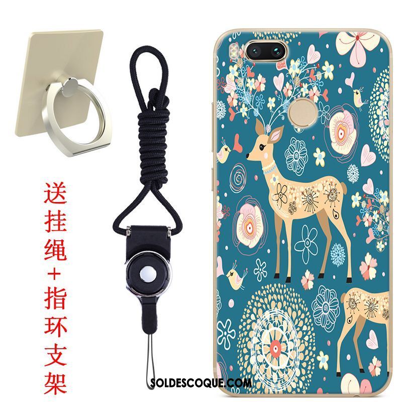 Coque Xiaomi Mi A1 Frais Téléphone Portable Petit Vert Fluide Doux Housse Soldes