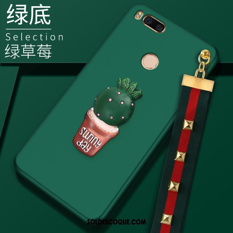 Coque Xiaomi Mi A1 Protection Membrane Silicone Téléphone Portable Vert Pas Cher