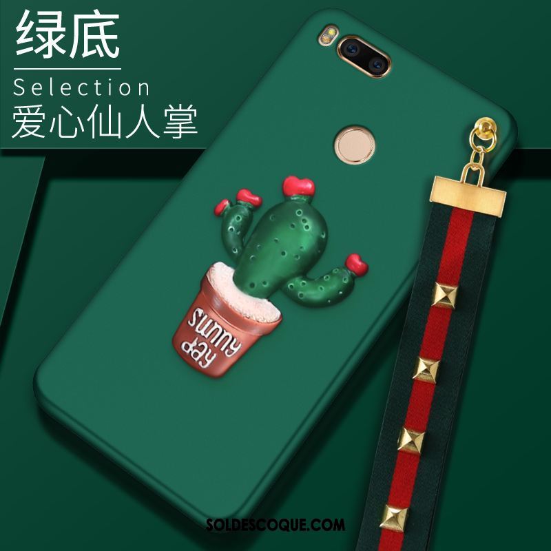 Coque Xiaomi Mi A1 Protection Membrane Silicone Téléphone Portable Vert Pas Cher