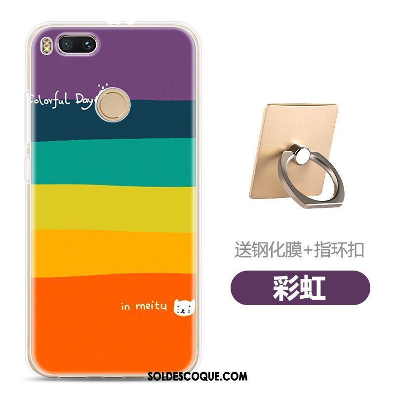 Coque Xiaomi Mi A1 Très Mince Téléphone Portable Délavé En Daim Incassable Fluide Doux En Ligne