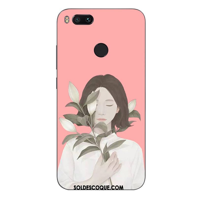 Coque Xiaomi Mi A1 Étui Petit Nouveau Fluide Doux Rose Pas Cher