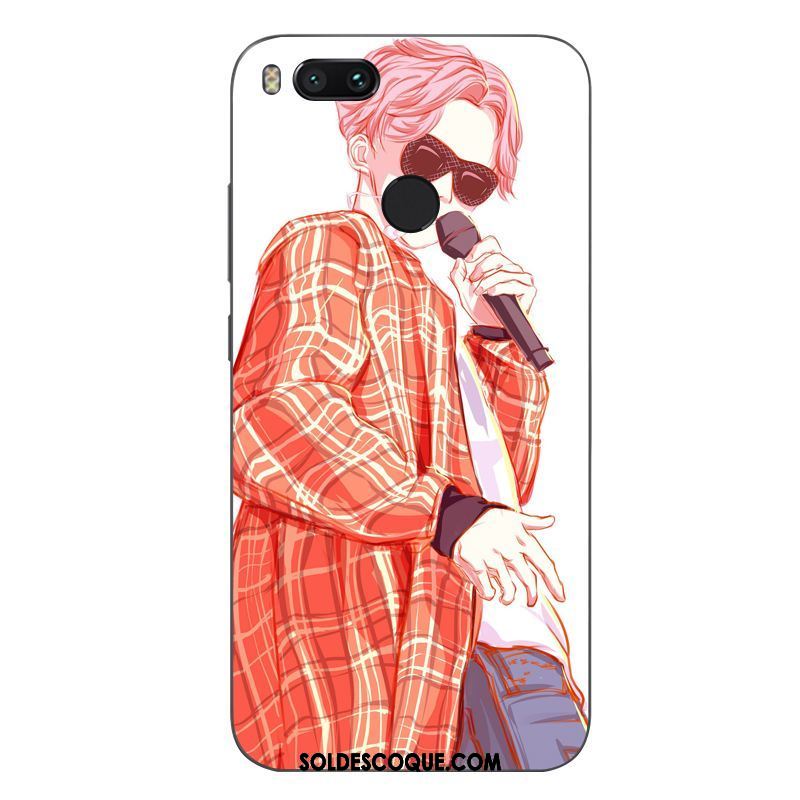 Coque Xiaomi Mi A1 Étui Petit Nouveau Fluide Doux Rose Pas Cher