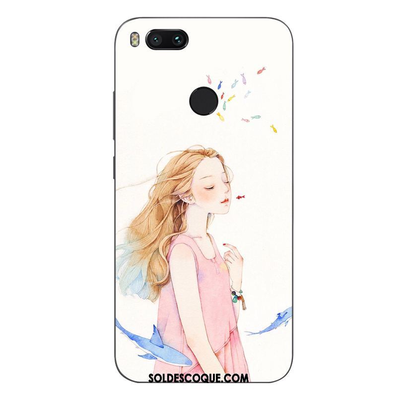 Coque Xiaomi Mi A1 Étui Petit Nouveau Fluide Doux Rose Pas Cher