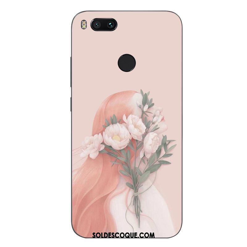 Coque Xiaomi Mi A1 Étui Petit Nouveau Fluide Doux Rose Pas Cher