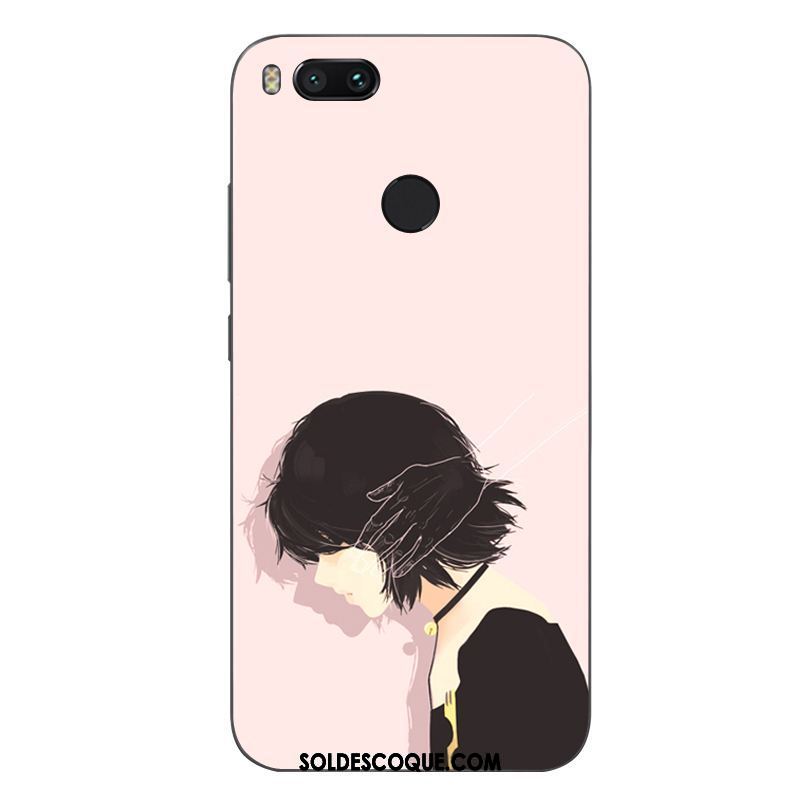 Coque Xiaomi Mi A1 Étui Petit Nouveau Fluide Doux Rose Pas Cher