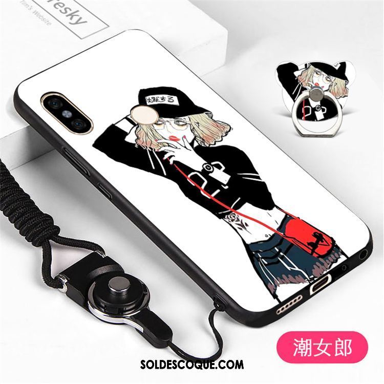 Coque Xiaomi Mi A2 Blanc Ornements Suspendus Fluide Doux Étui Incassable Pas Cher