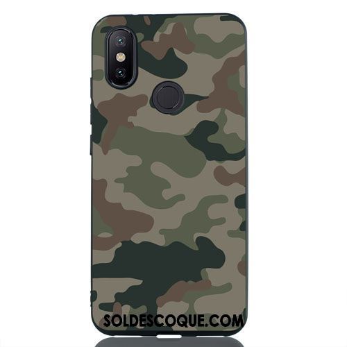 Coque Xiaomi Mi A2 Créatif Étui Téléphone Portable Noir Délavé En Daim Soldes